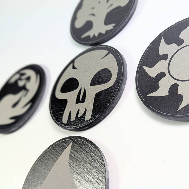 Chikai Shop – wholesale Coasters – MTG Mana coaster set of 5 in Slate, Magic: The gathering4
