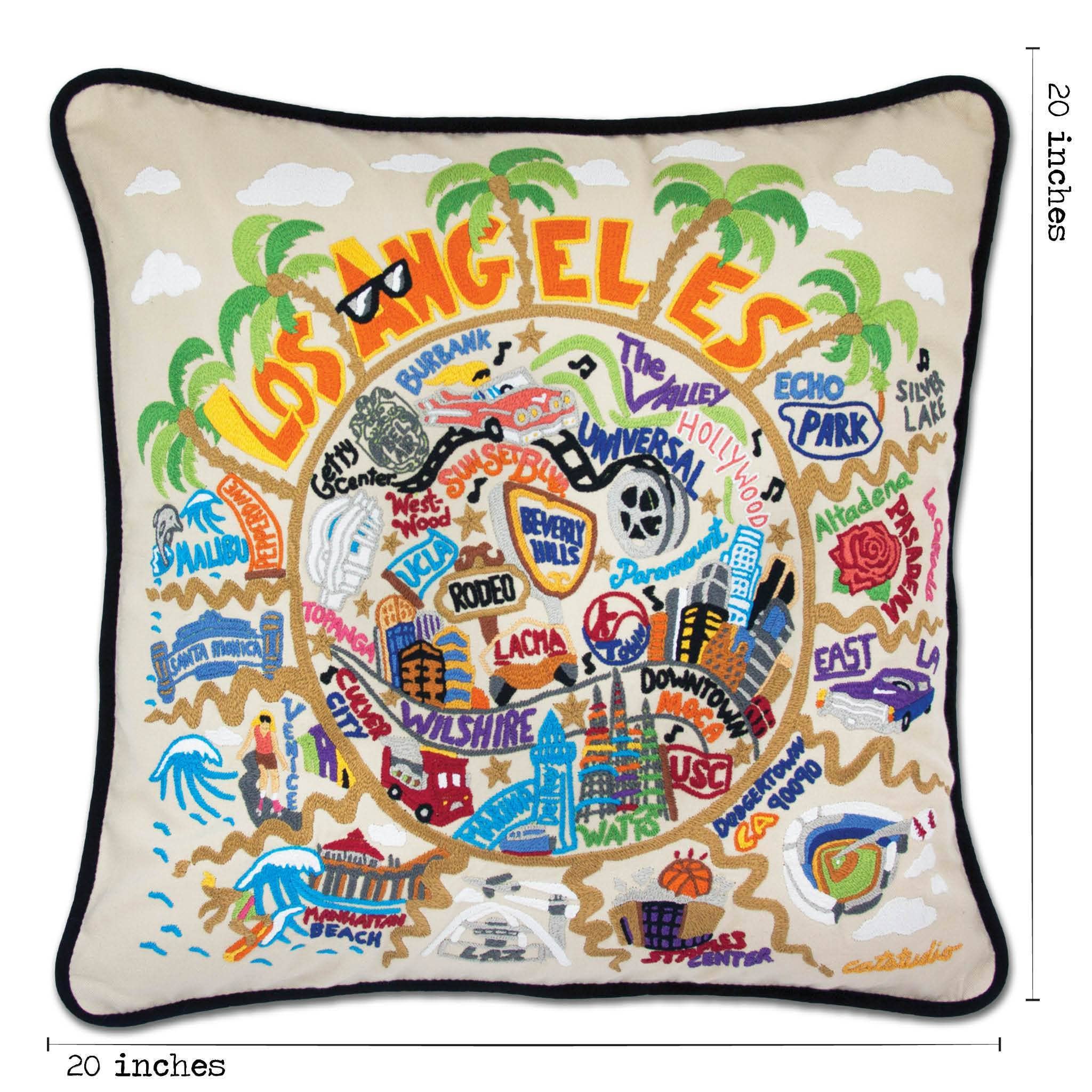 catstudio - Wholesale Throw/Decorative Pillow - Los Angeles Hand-Embroidered Pillow6