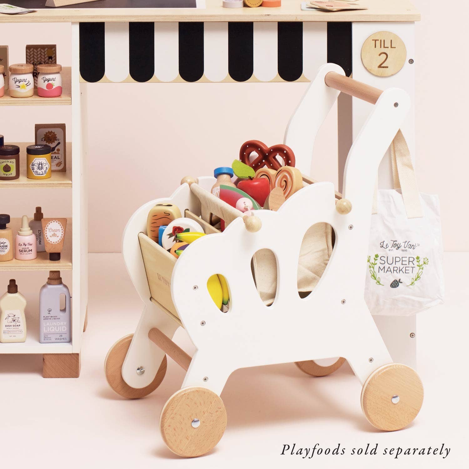 Le Toy Van, Inc. - Wholesale Wood Toy - Kids - Shopping Grocery Trolley & Bag4