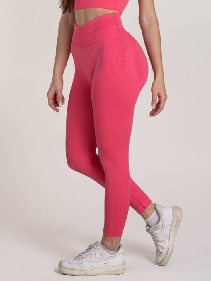 Empire Embodied - Wholesale Athletic/Lounge Leggings - Women's - Compressive High-Rise Leggings Sports Pants Fitness Pants, pink3