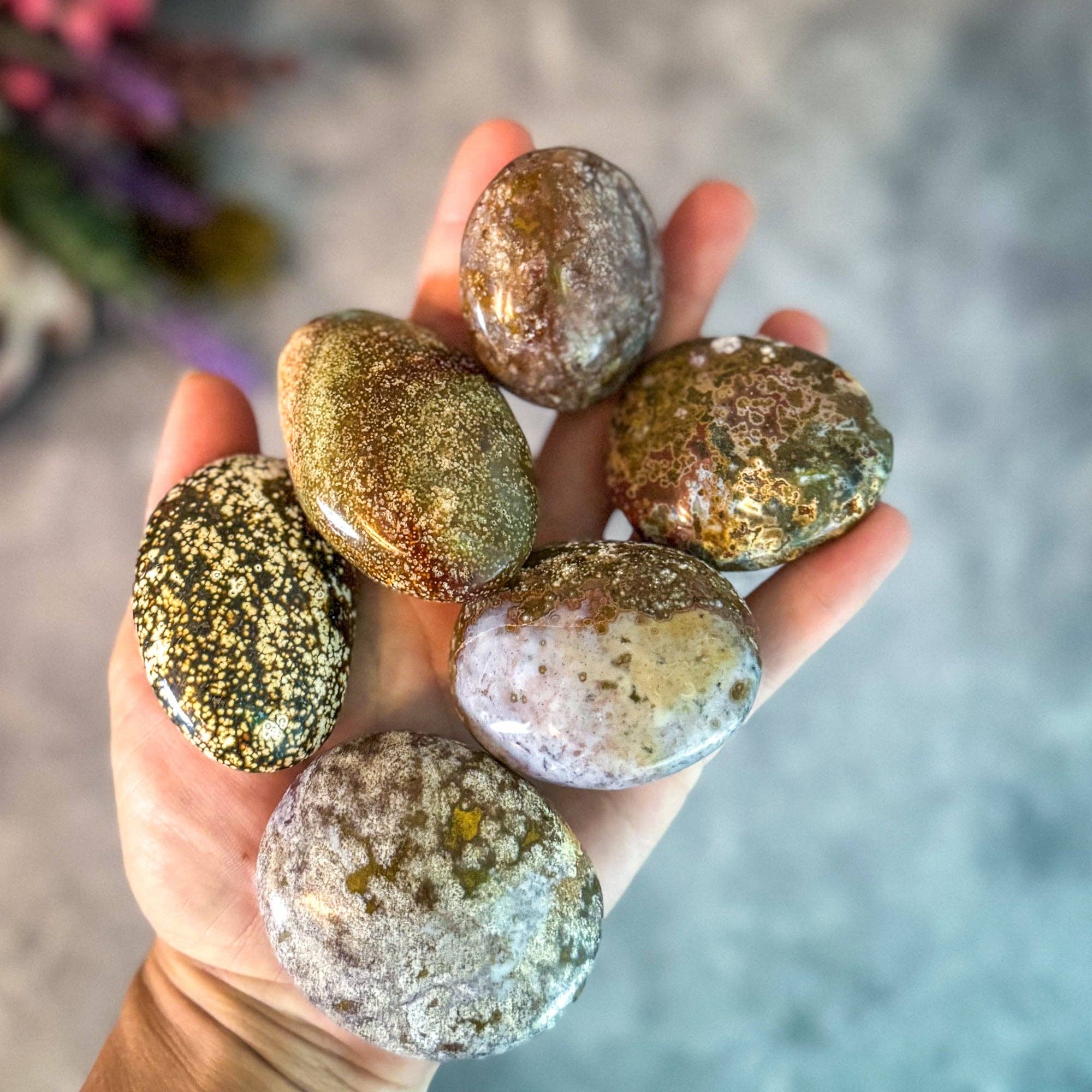 Mandala Gems – wholesale Andlig sten/kristall – Ocean Jasper Palmstones2