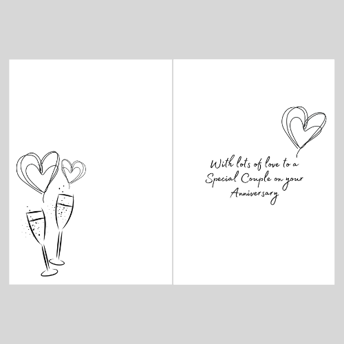 Bare Cards – wholesale Anniversary card – Son and Son-in-Law Champagne Anniversary Card7
