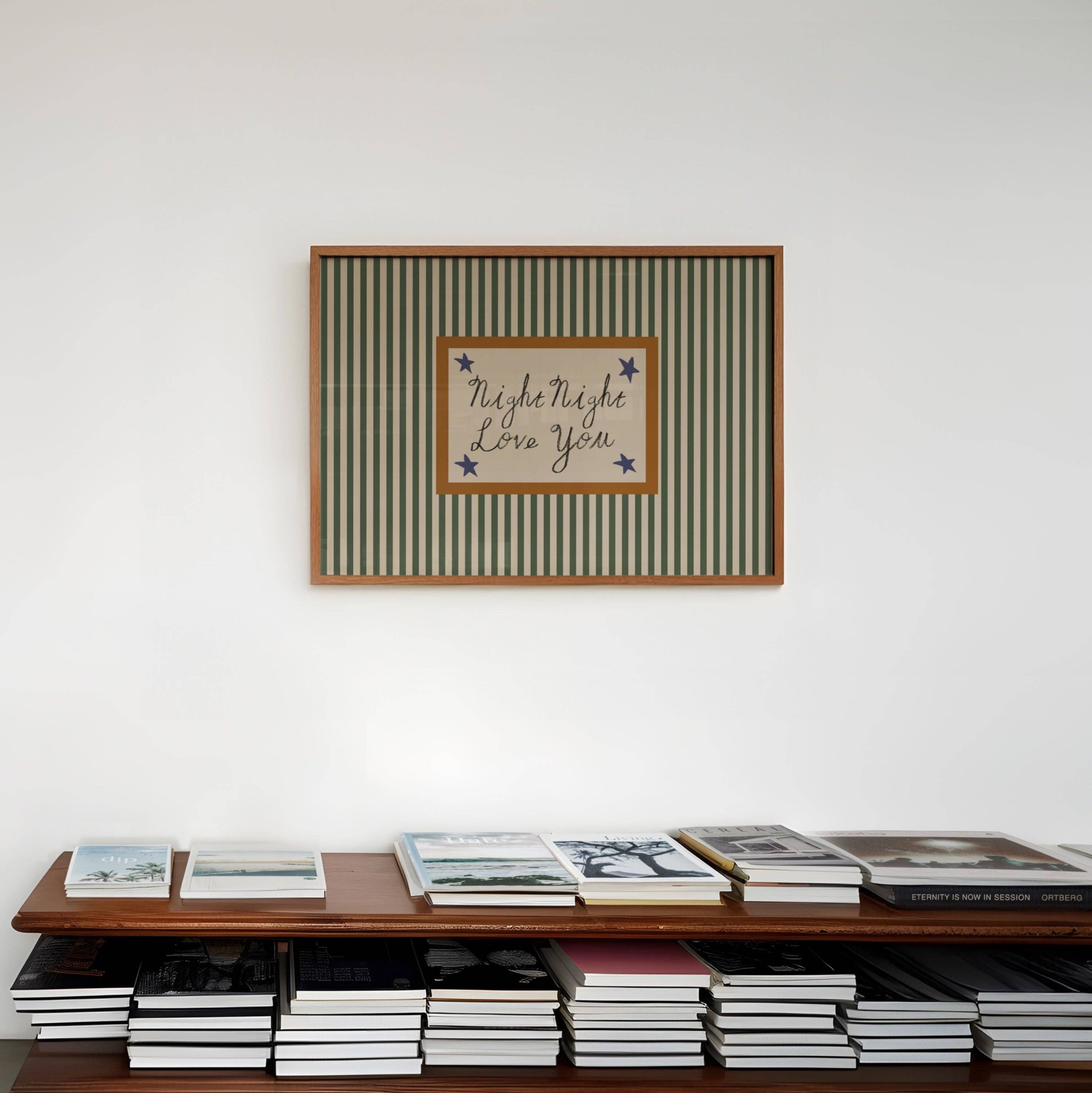 Lune Club - Wholesale Art Print - Night Night Love You Striped Print5
