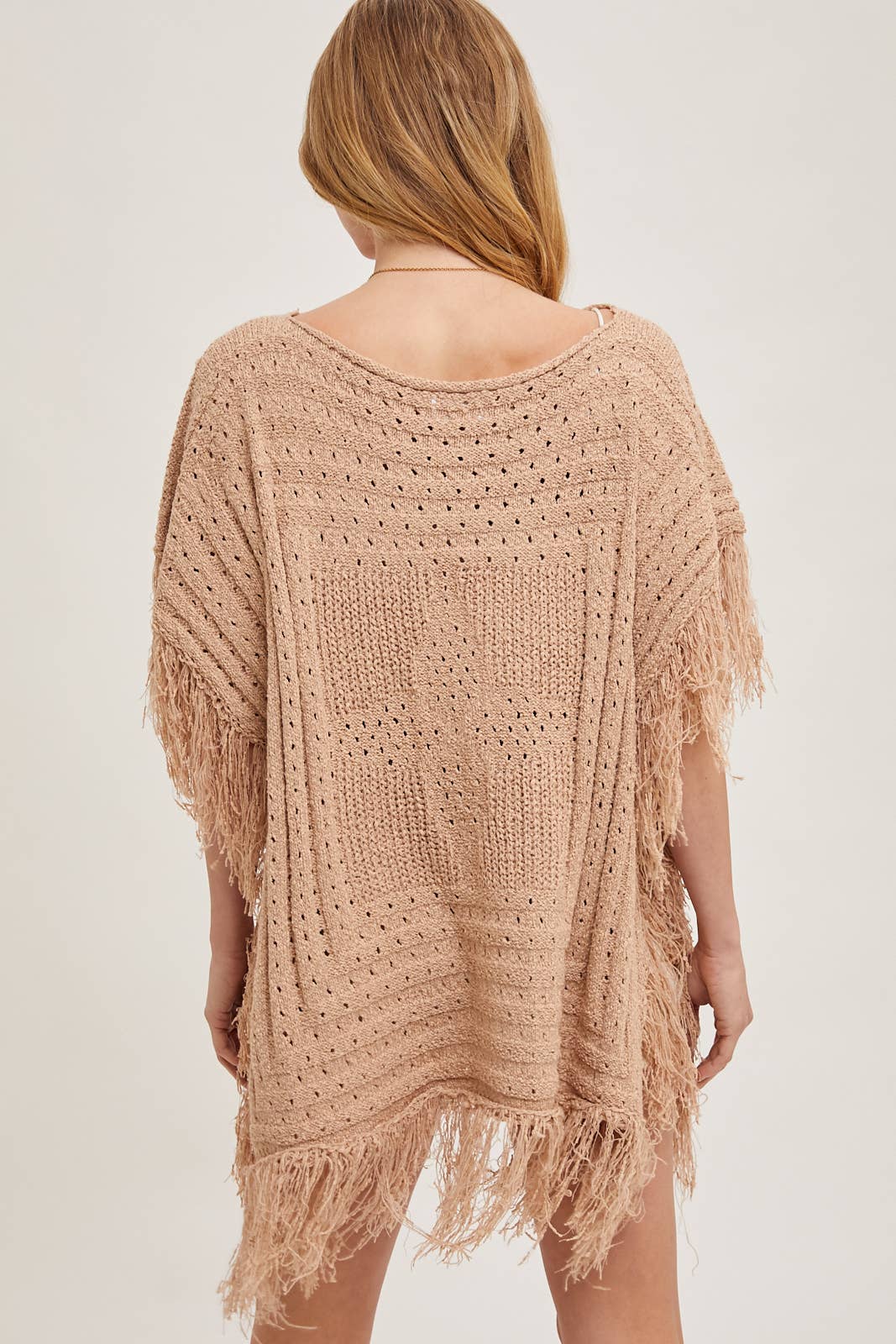 Bluivy - Vendita all'ingrosso Poncho - Donna - PONCHO WESTERN IN MAGLIA CON FRANGE17