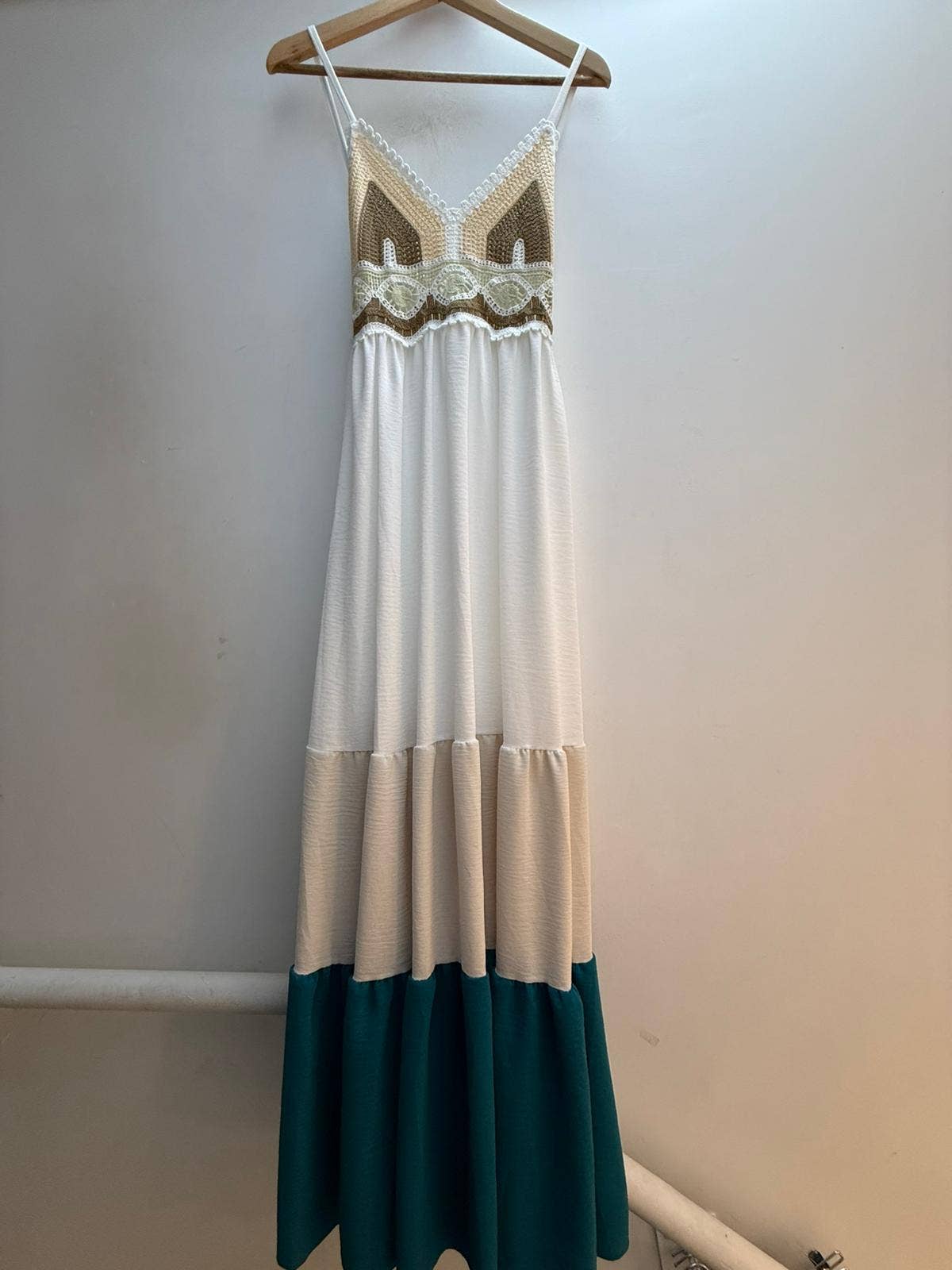 LORIANE - Venta al por mayor Vestido - Mujer - Vestido largo sin mangas bordado, talla única3