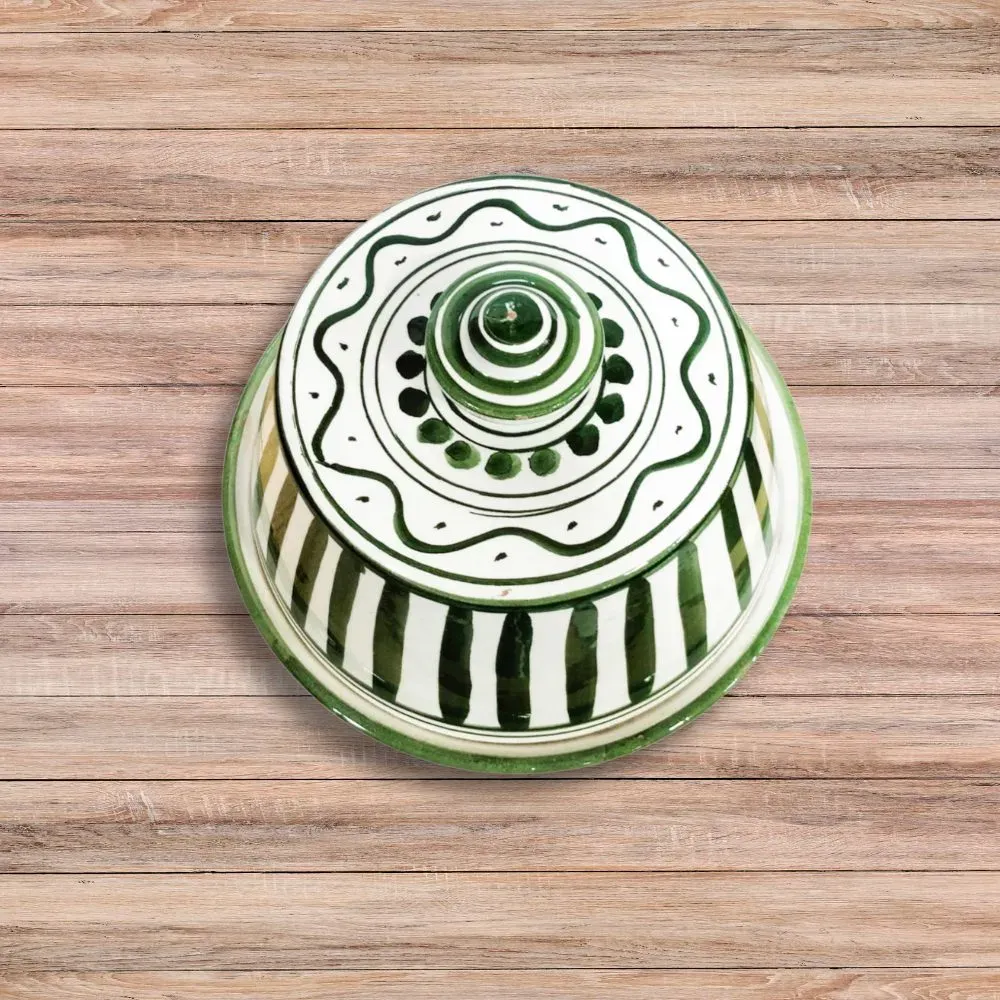 High crafty - Wholesale Cooking Pot - 🟢 Luxurious Moroccan Green Striped Tagine – Authentic Handm2