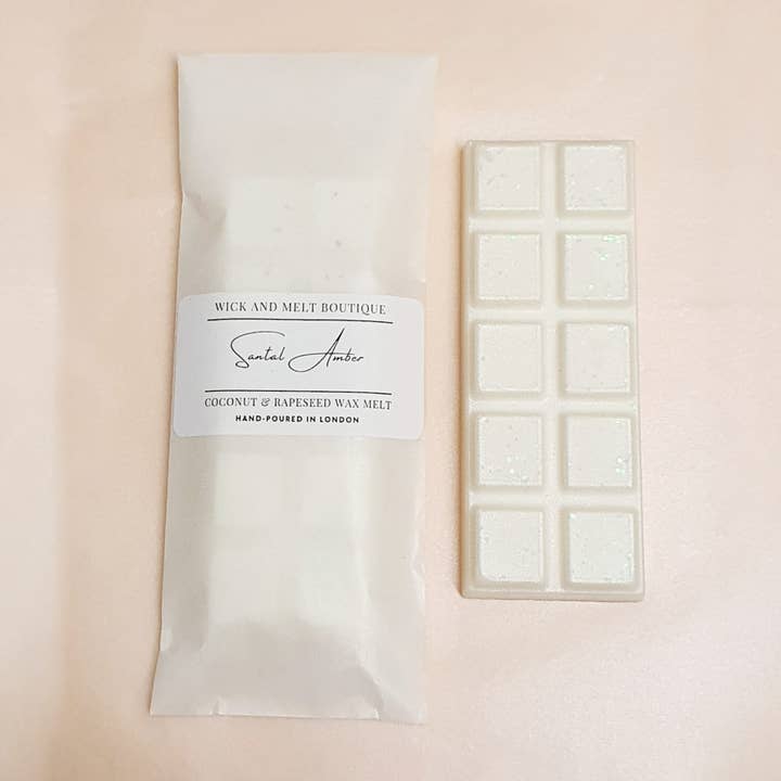 Wax Melts 50g — Santal Amber (10 Cube Snap Bar) for wholesale by Wick and Melt Boutique