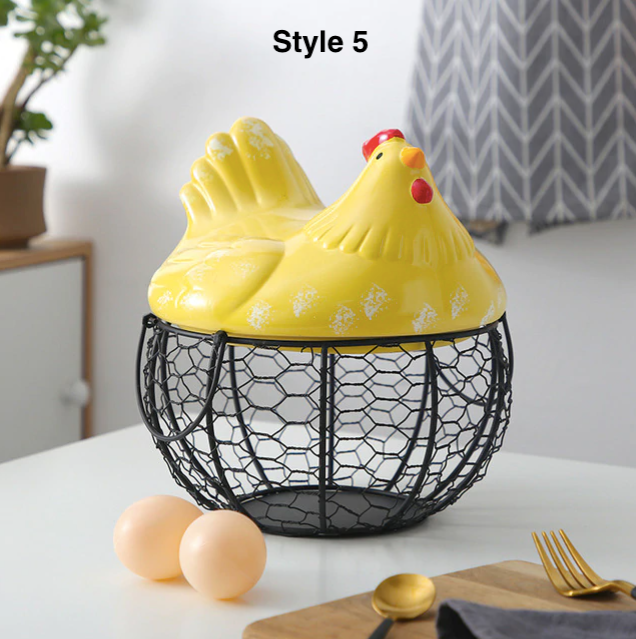 Homerely (We Cover All Import Duties) – Engroshandel Æggebæger/holder – Keramisk æg Opbevaring Basket4