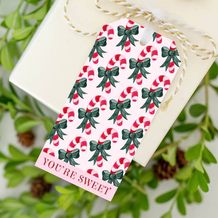 You're Sweet Candy Cane Gift Tags for wholesale by Elizabeth Denniston Design