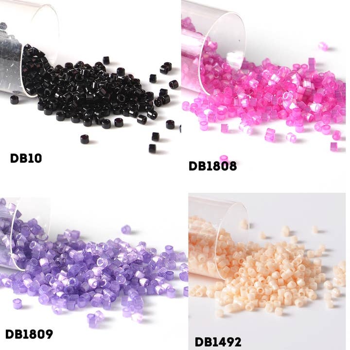 MaddieMayShop - Wholesale Beads - 11/0 Miyuki Delica, D1809, DB1808, DB1492, DB10 Delica Beads, Embroidery beads, Japanese seed beads- 5 Grams3