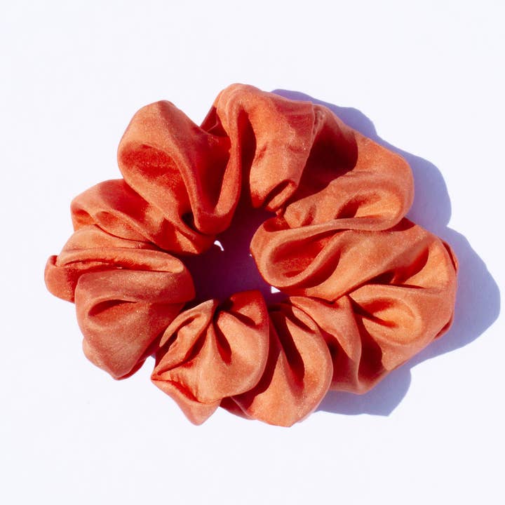 The Clara Silk Scrunchie - Madder Root Red for wholesale by This is Brennan