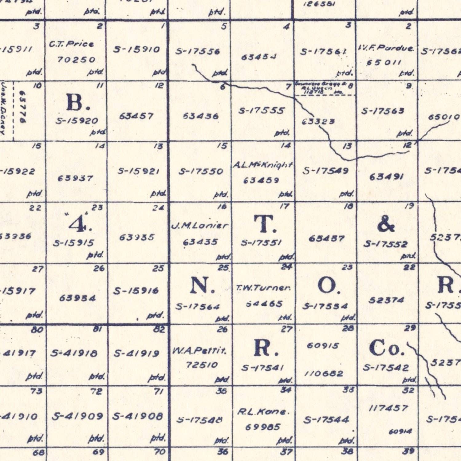 Ted's Vintage Art - Wholesale Map - Vintage Map of Hartley County, Texas 19253
