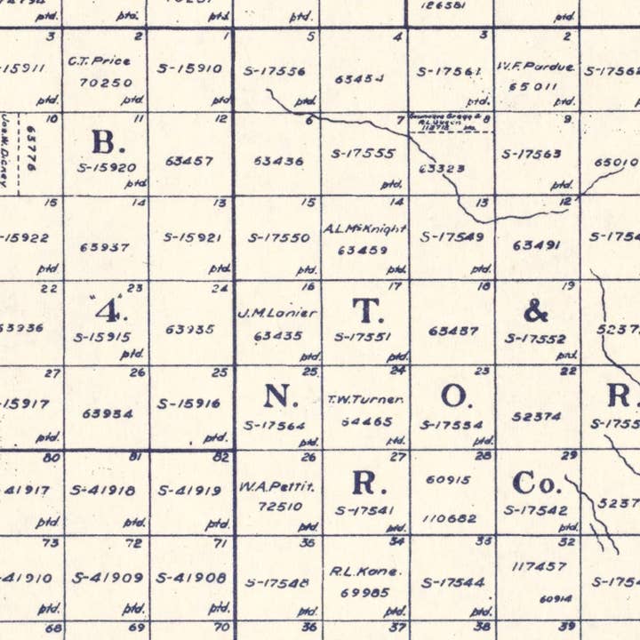 Ted's Vintage Art - Wholesale Map - Vintage Map of Hartley County, Texas 19253