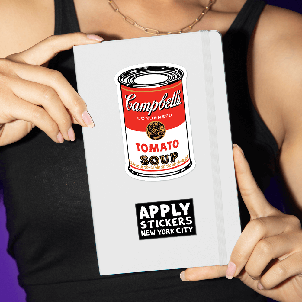 Apply Stickers - Wholesale Sticker - Large Campbell’s Soup Can by Andy Warhol - Die-Cut Sticker1