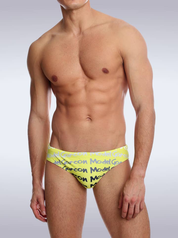 Gul Graffiti simma kort för wholesale av GARCON® Underwear