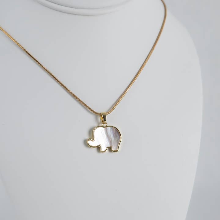 Halskette Elefant aus Perlmutt für den Großhandel von Mumu Beads