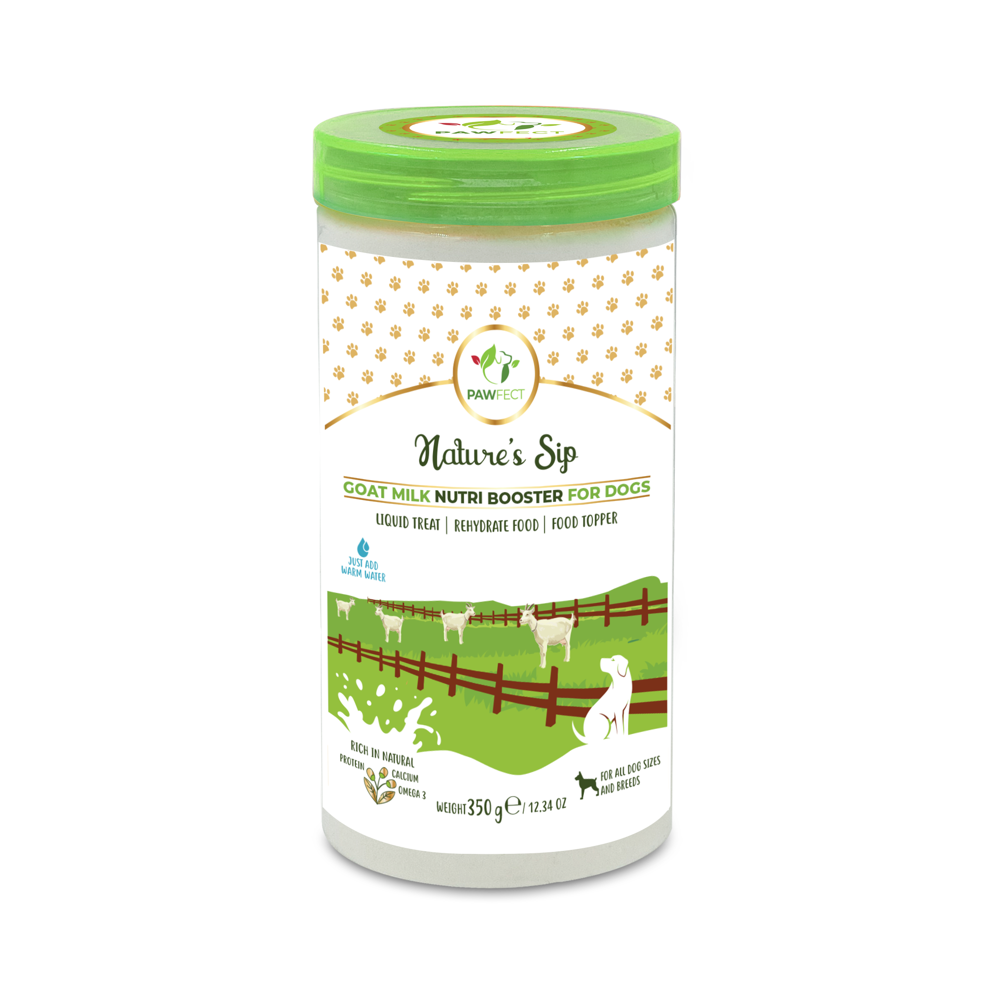 Pawfect Foods – wholesale Pet supplement – Dog – Pawfect Nature's Sip 100% Natural Goat Milk Powder for Dogs & Puppies| Easily Digestible| Source of Vitamins, Minerals, Probiotics| Healthy Topper| Hydration Support1