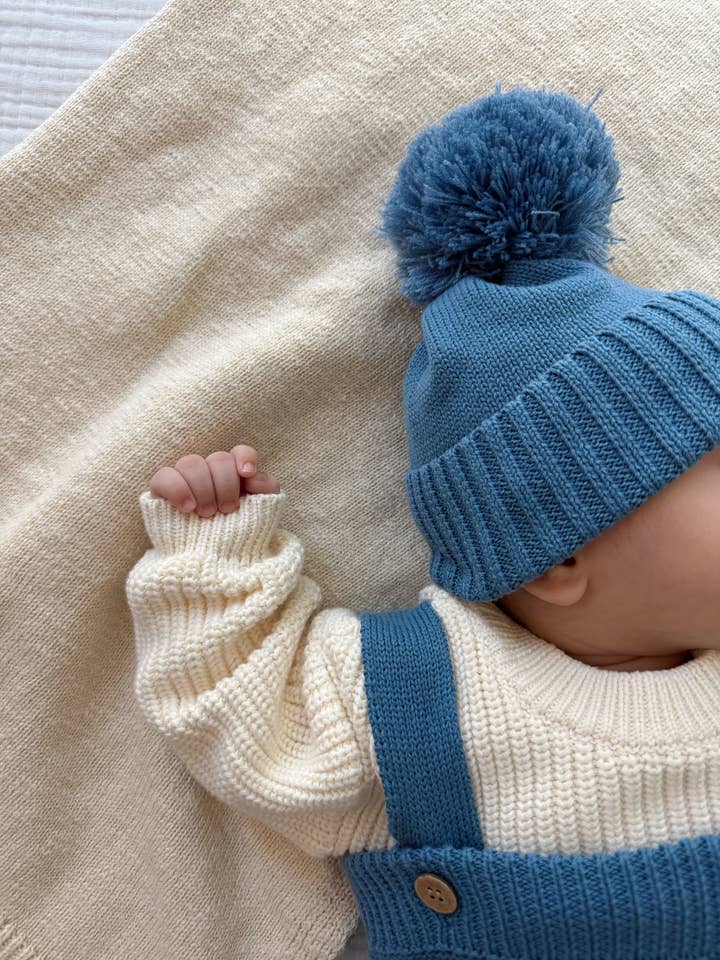 Classic Baby Blanket - French Cream for wholesale by Luna + Luca