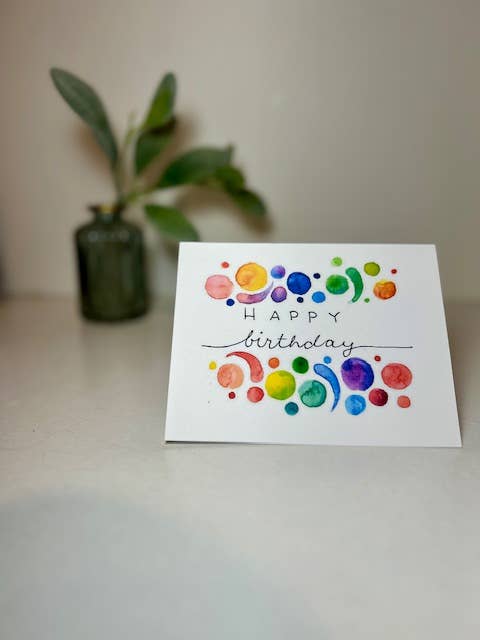 Birthday Card - Blobs for wholesale by Ink + Splash