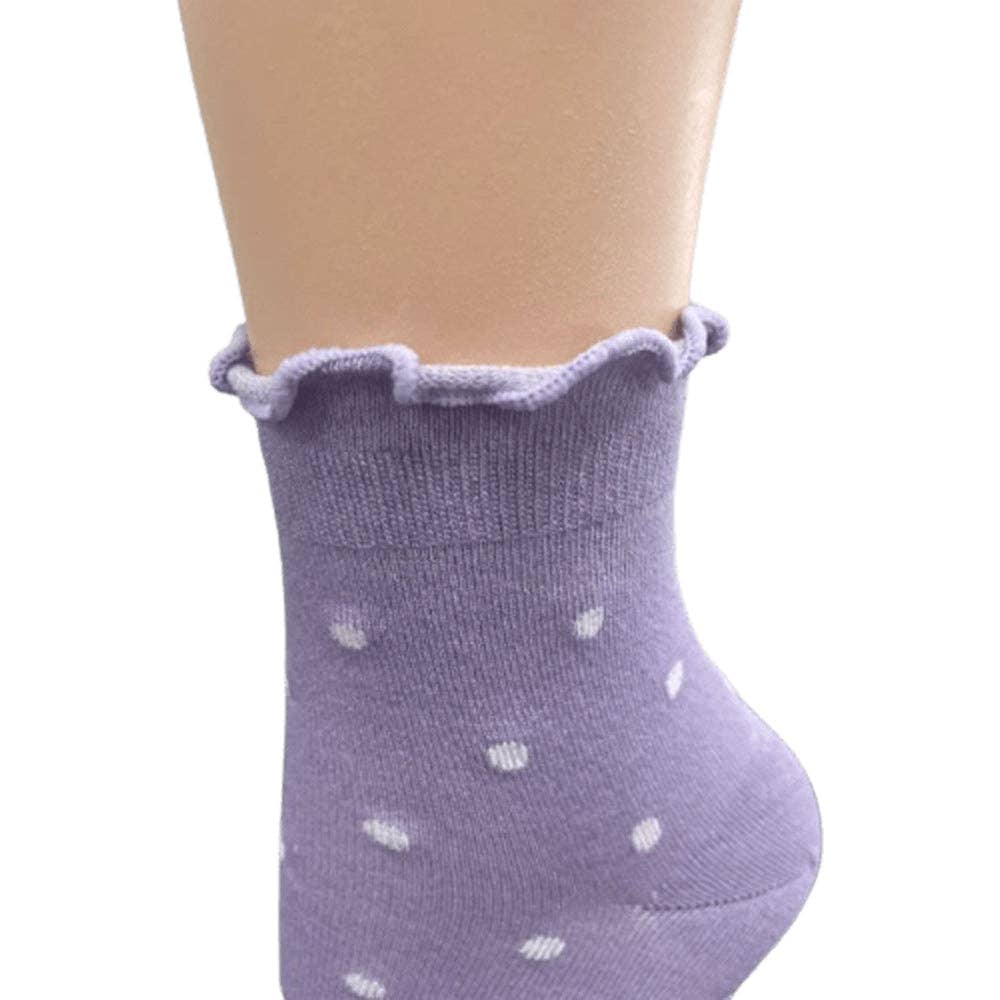 Sierra Socks - Wholesale Socks - Women's - Women's Rayon Quarter High Socks - in 4-Pair or 2-Pair Packs with Fun Lettuce Edge Ruffle Socks for Women, Girls and Teens9