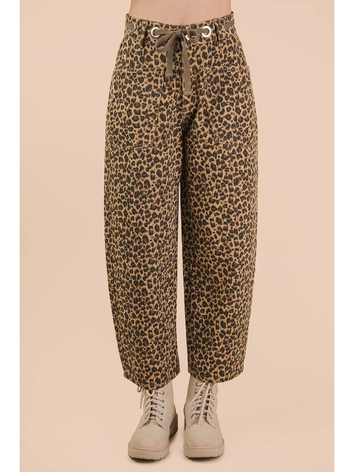 VERY J - Wholesale Jeans - Women's - VJP90048-VERY JEAN Camo & Leopard Printed Barrel Pants6