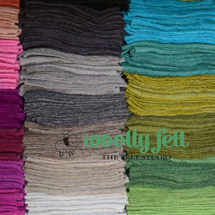 Woollyfelt - Wholesale Craft Supplies - Premium Quality 100% Wool Felt Sheets 12"x124