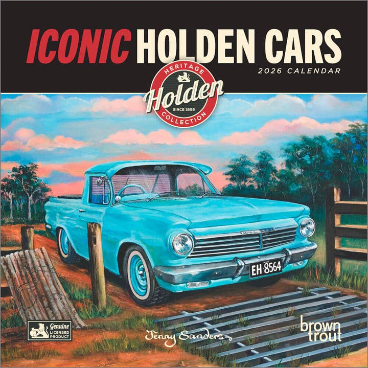 Iconic Holden Cars 2026 Monthly Square Wall Calendar for wholesale by BrownTrout Publishers