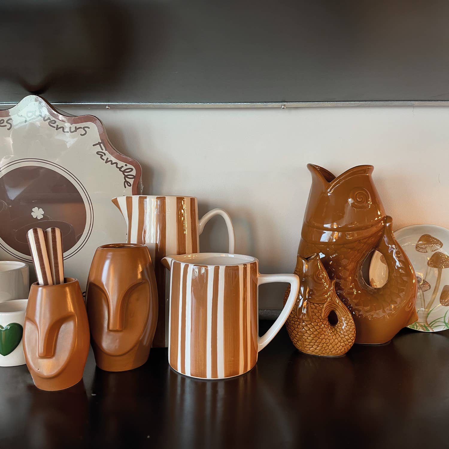 brun Kande stribe pm brun L16 B10,5 H12cm for engroshandel på Faire1