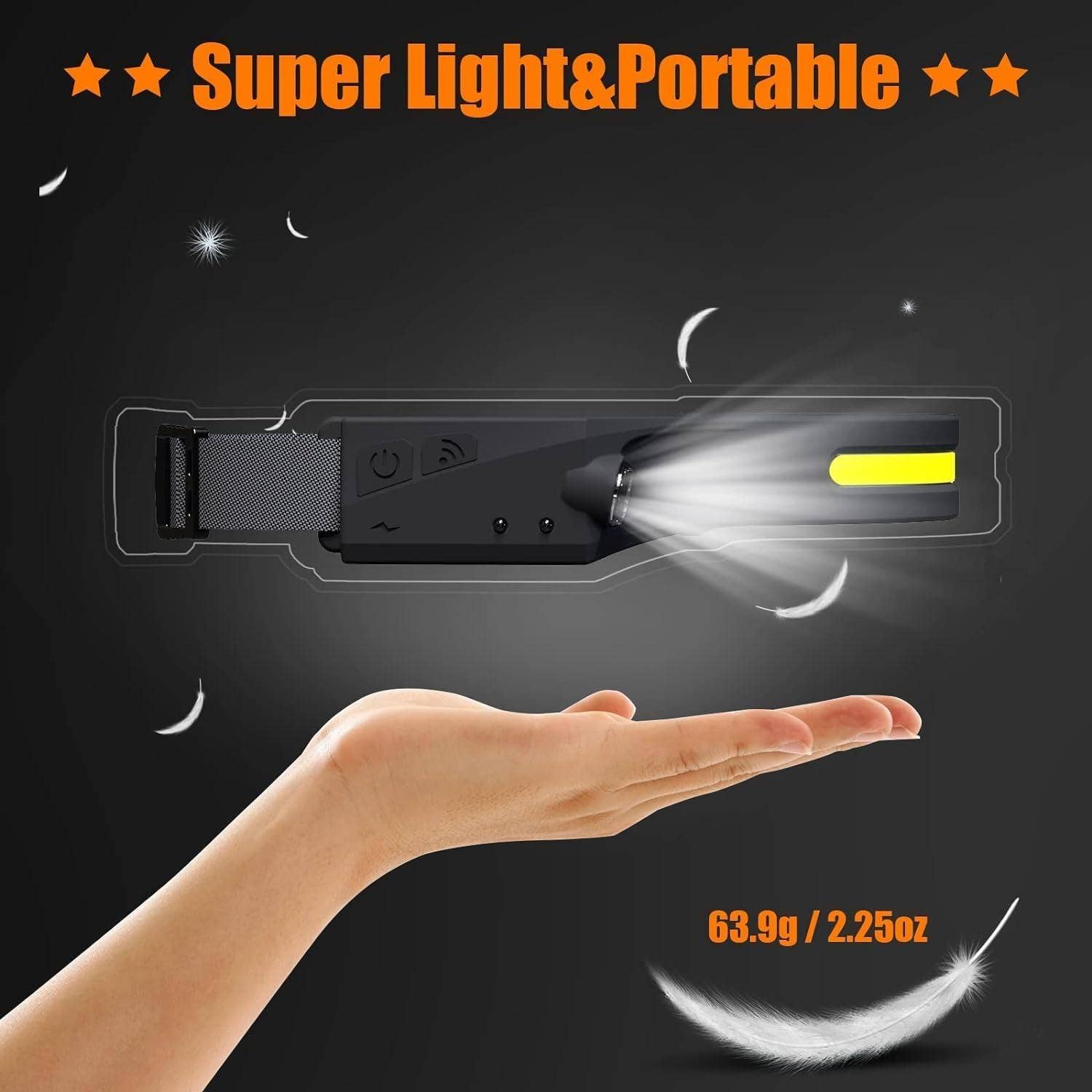 VIGOR - Vente Lampes de poche - Lampe frontale LED rechargeable avec large faisceau5
