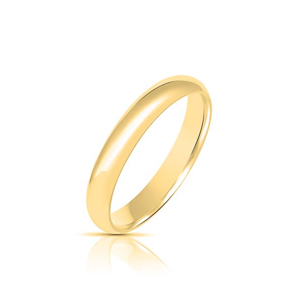 Alianza de boda de plata de ley 925 chapada en oro de 4 mm para venta al por mayor de NYC Sterling