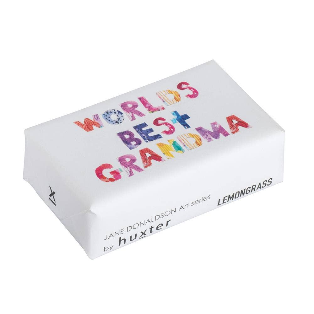 Huxter – wholesale Tvål – JD 'Världens bästa mormor' Trippelmalet tvål0