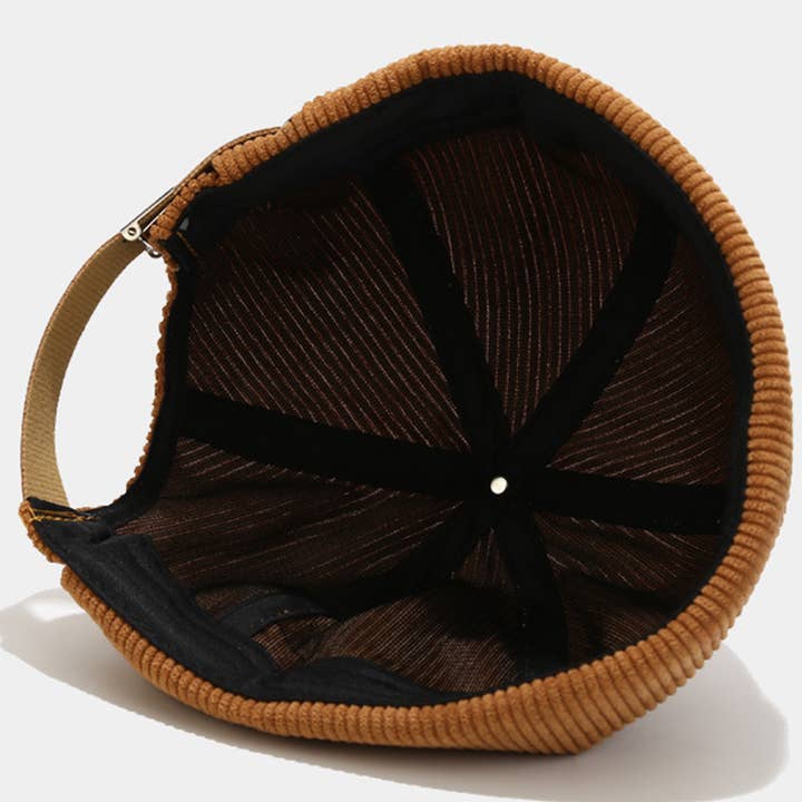 ACCITY - Wholesale Baseball Cap - Women's - Solid color corduroy melon hat, hip-hop style CWAH04016