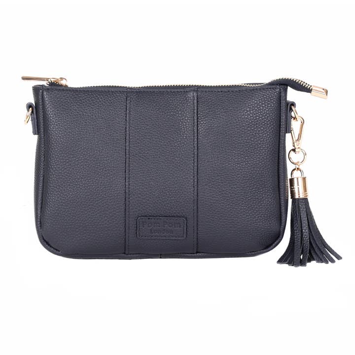 Pom Pom London City Slim Bag Navy for wholesale by Pom Pom London