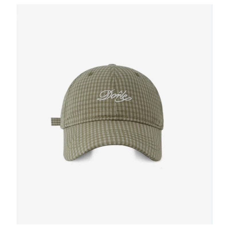 ShieldChic – wholesale Baseball cap – Women's – Embroidered Checkered Baseball Cap With Letters0