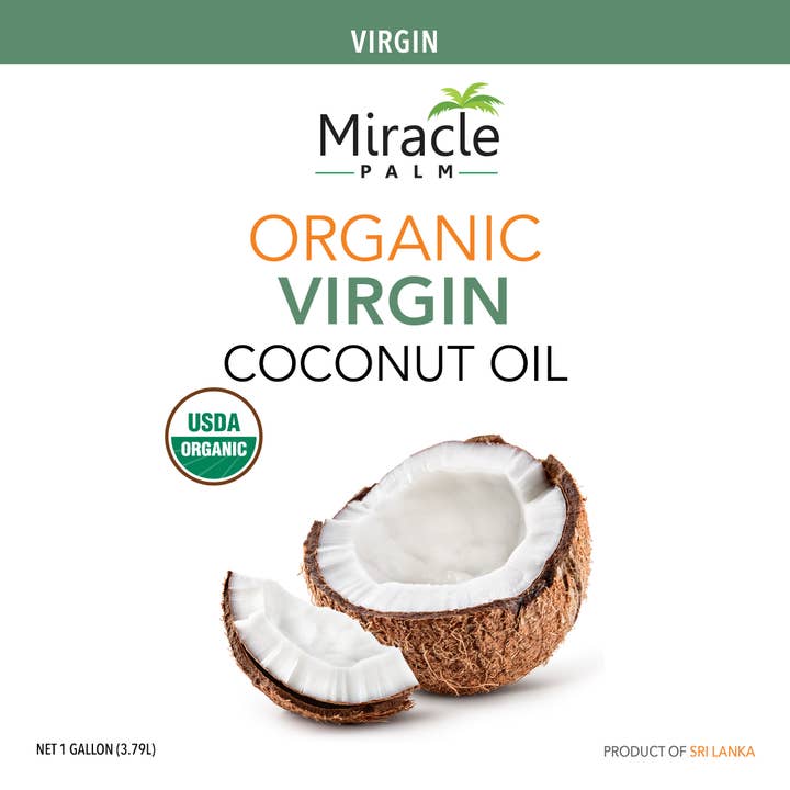 Miracle Palm - Wholesale Cooking Oil - Organic Virgin Coconut Oil (1 Gallon)