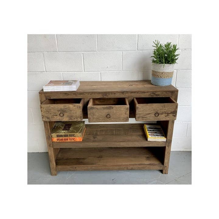 Paloma Black (Casa Natura Design, S.L.) - Wholesale Sideboard - Functional Sideboard With 3 Drawers & 2 Long Shelves1