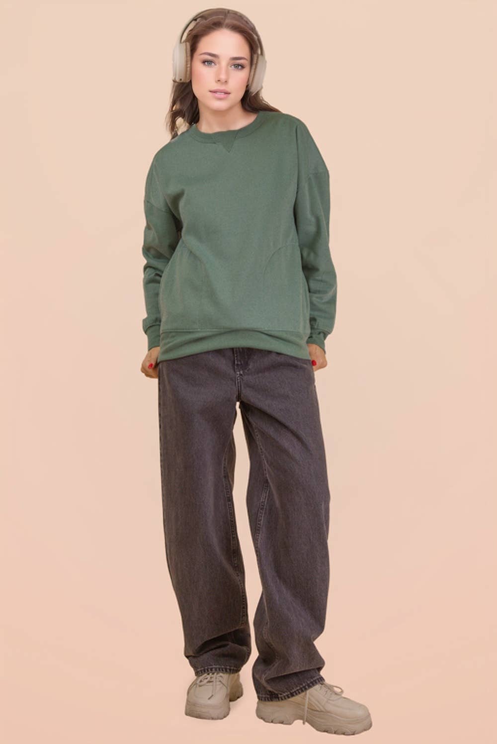 VERY J - Wholesale Knit Top - Women's - NT12385-Oversized Casual Comfy Solid Knit Top20