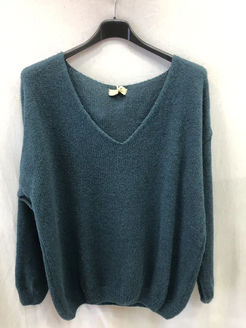 Mimi & Gogo - Vente Pull en maille – femme - Pull uni basique @20127_uni22