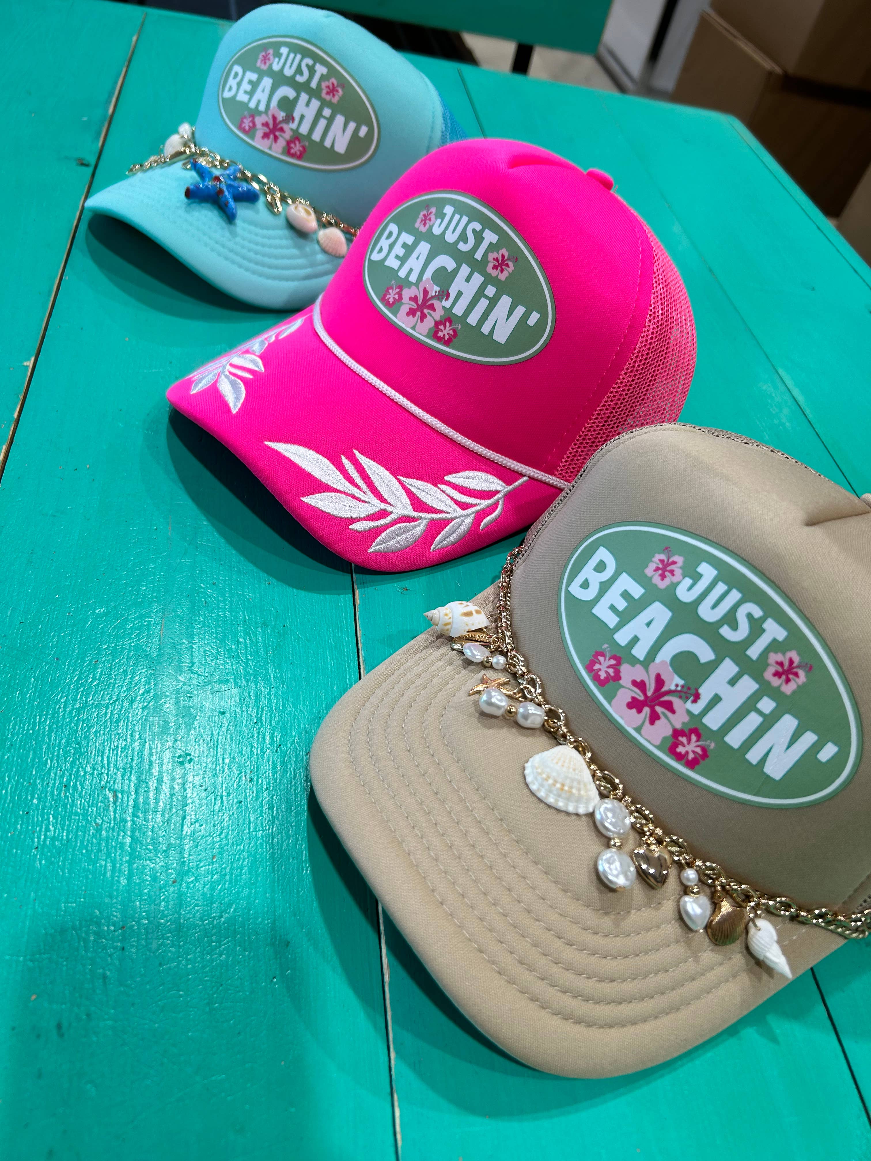 Vibes Hat Company - Wholesale Trucker Hat - Unisex - Just Beachin' Trucker Hat | Summer Cap | Trending | Beachy4