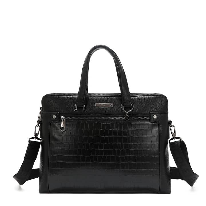 MALETÍN DE CUERO VEGANO PARA HOMBRE MEN16958 para venta al por mayor de M&M HANDBAGS, LLC.