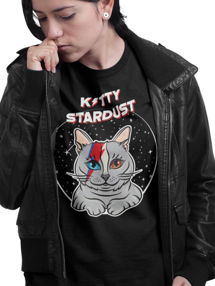Kitty Stardust Tee for wholesale by mz behind the seamz