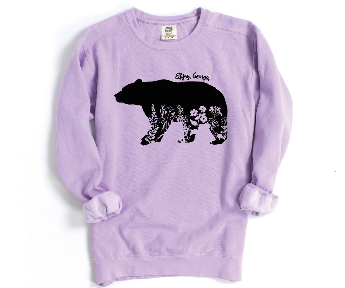 Quotable Life - Vente Sweat-shirt à imprimés – femme - Sweat-shirt personnalisé aux couleurs de confort ours floral3