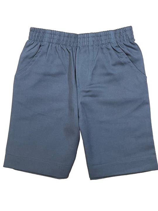 Boys All Elastic Waist Pull up Shorts Grey 4-16 for wholesale by Unik