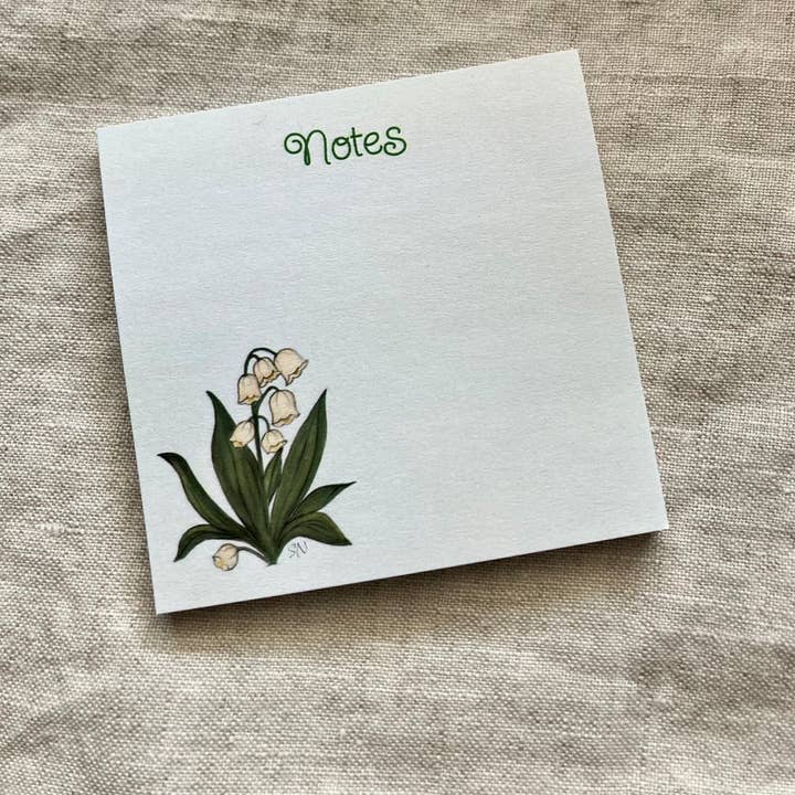 Bloc-notes autocollants Muguet pour la vente par Artwork by Sandra Naufal