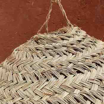 libitiishop - Venta al por mayor Mamparas - Pantalla de lámpara de paja tejida marroquí - Decoración bohemia4
