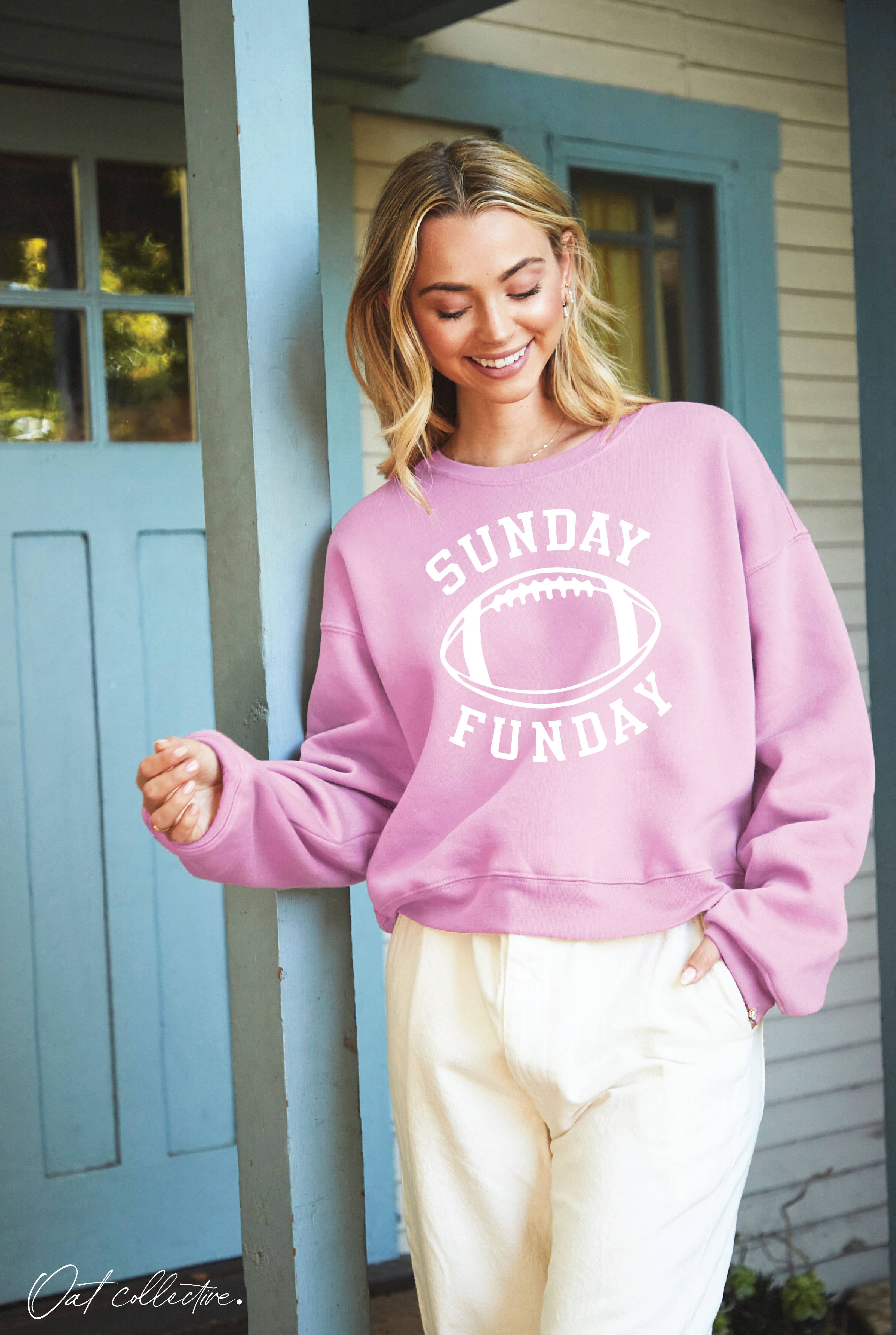 OAT COLLECTIVE - Wholesale Graphic Sweatshirt - Women's - SUNDAY FUNDAY Mid Graphic Sweatshirt9