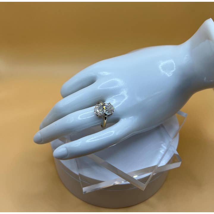 Elegant Jewels LLC - Wholesale Engagement Ring - 5 CT Oval Lab Grown Diamond 14K Gold Solitaire Ring
8