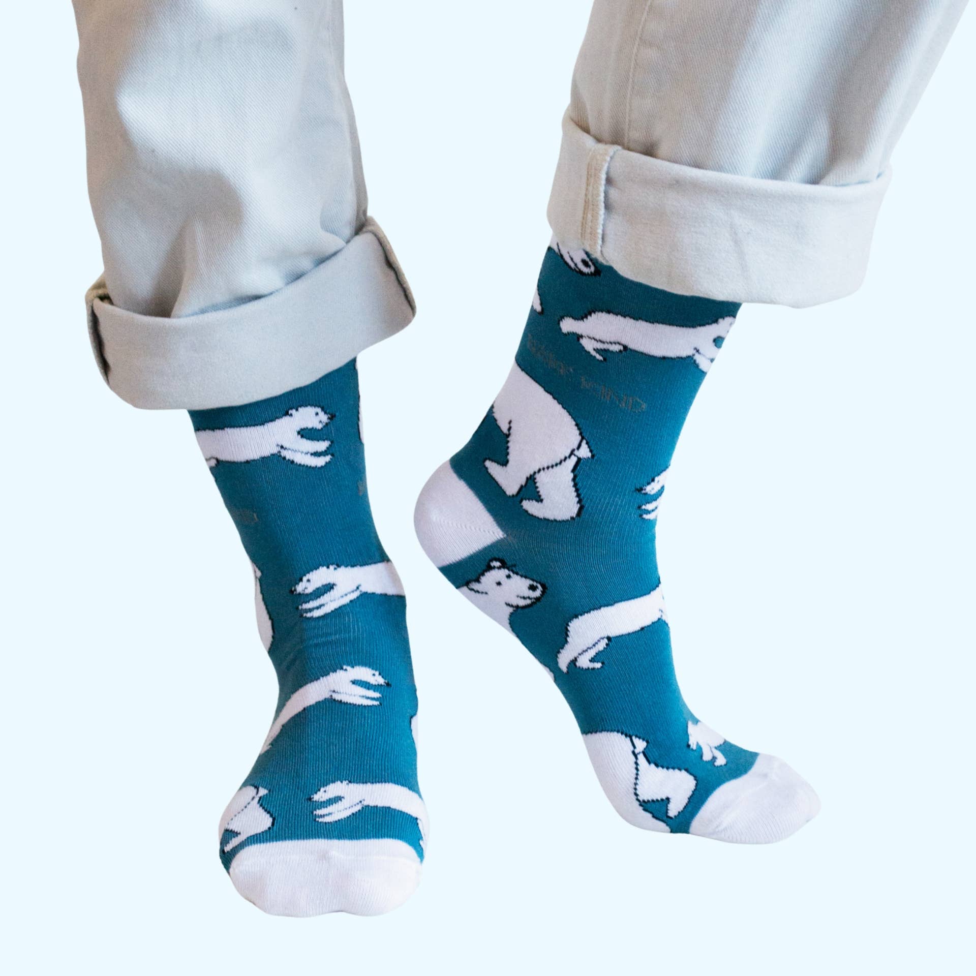 Bare Kind Socks - Wholesale Socks - Unisex - Polar Bear Socks | Bamboo Socks | Light Blue Socks4