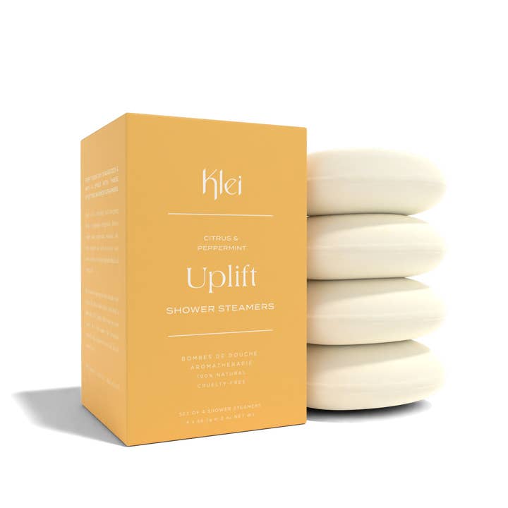 Uplift Bergamot & Peppermint Shower Steamers for wholesale by Klei Beauty