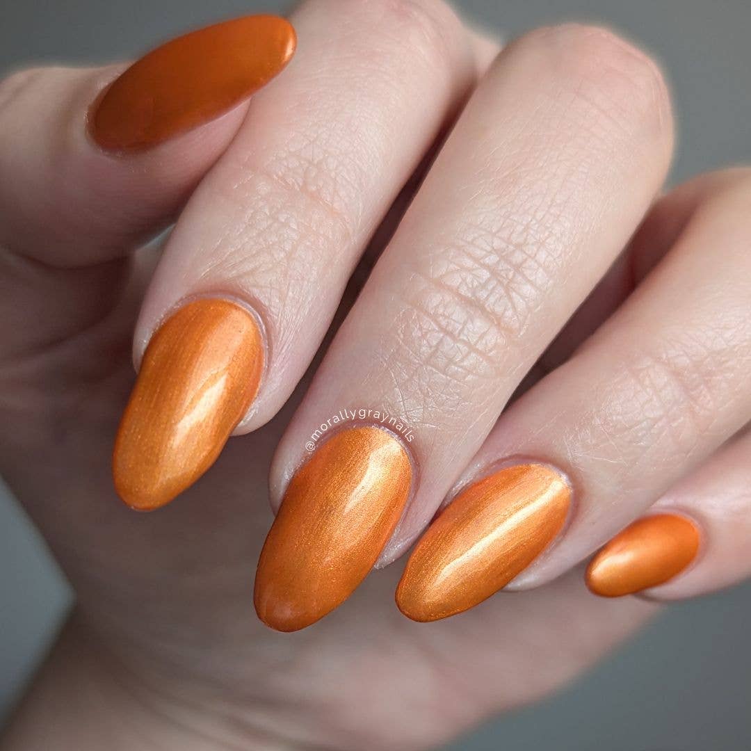 Happy Rudy Vegan Nail Polish - Wholesale Nail Polish - Groovy Baby | Vegan Nail Polish | Orange | Eco-Shimmer5